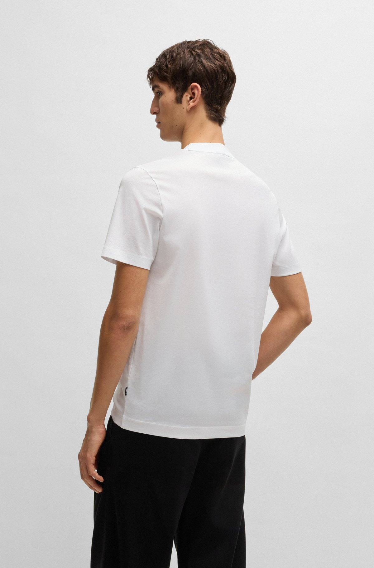 MERCERIZED-COTTON T-SHIRT WITH BRAND ARTWORK - 5