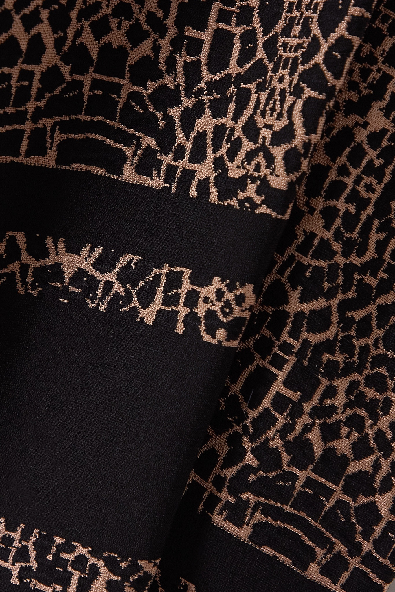 Leopard jacquard-knit leggings - 4