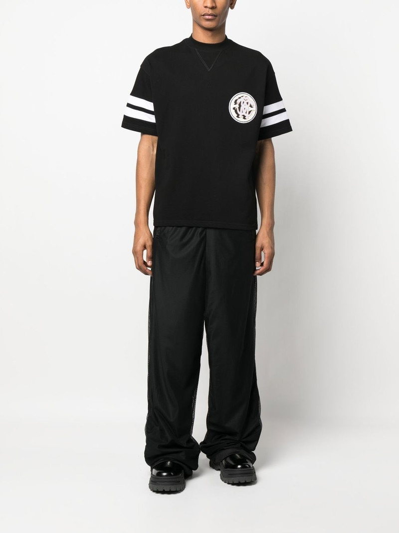 Roberto Cavalli Mirror Snake-patch piqué T-shirt outlook