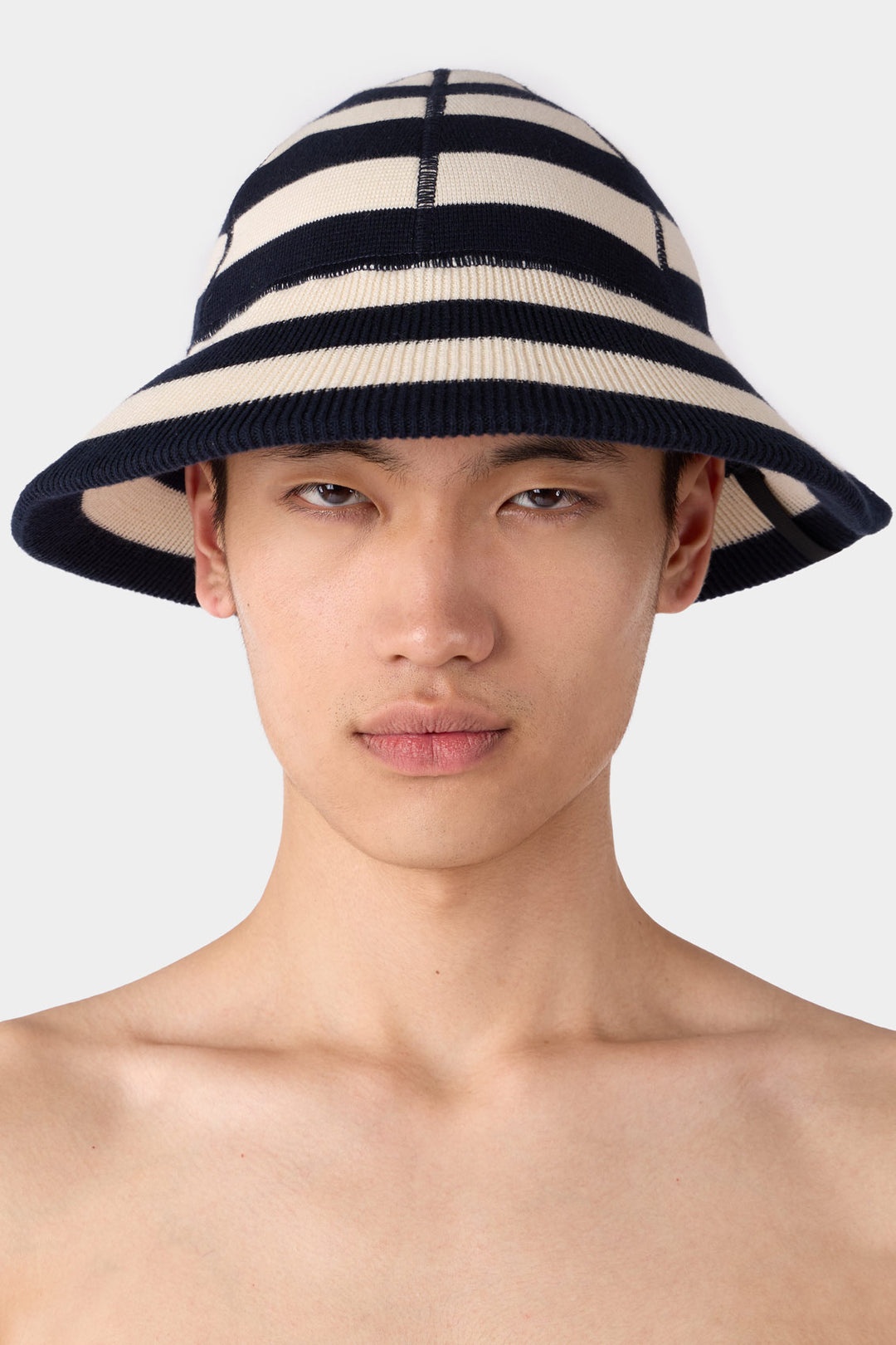 MAGLIAUNITA BUCKET HAT / cream & blue stripes - 3