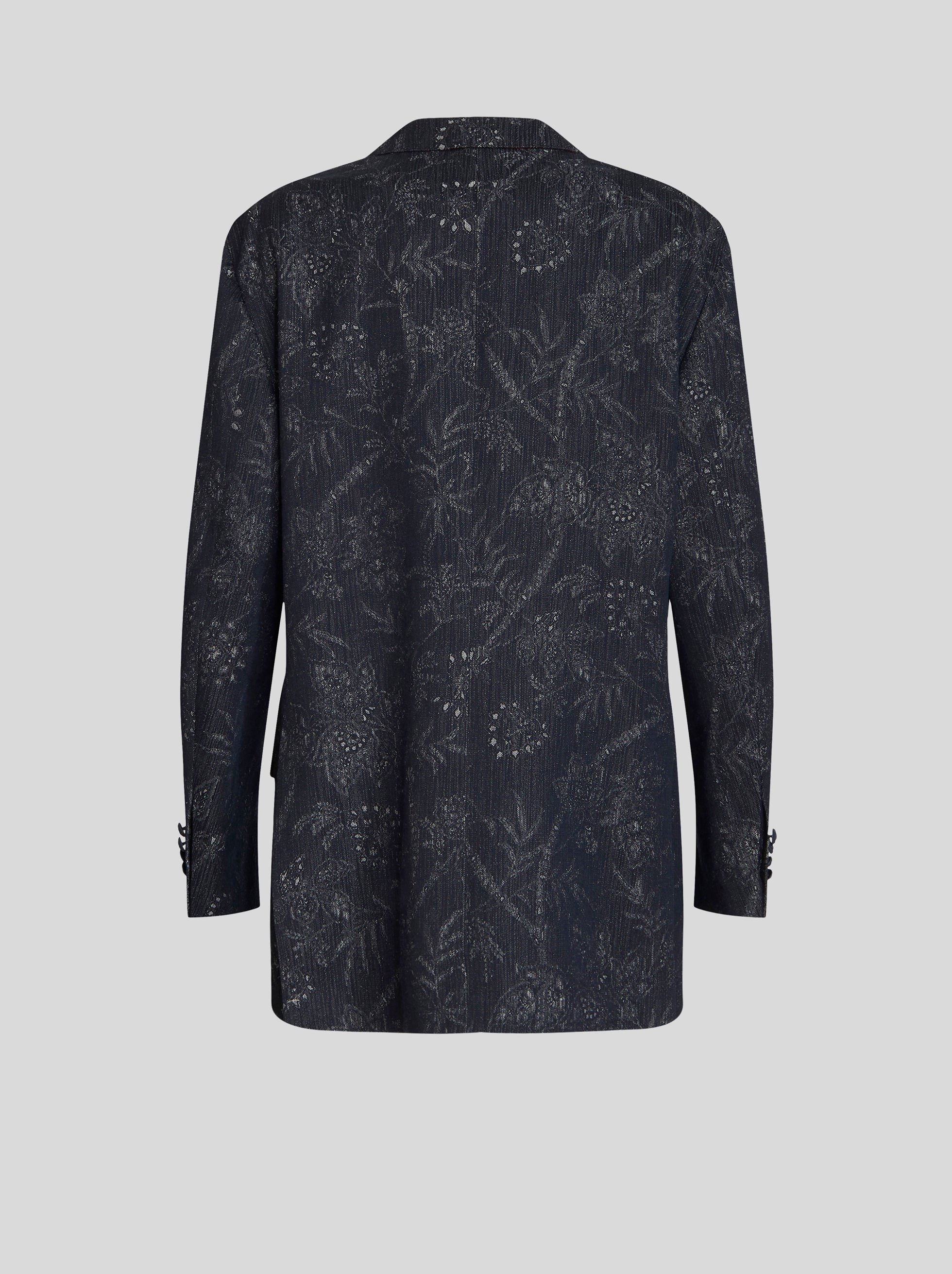 COTTON AND LINEN JACQUARD JACKET - 5