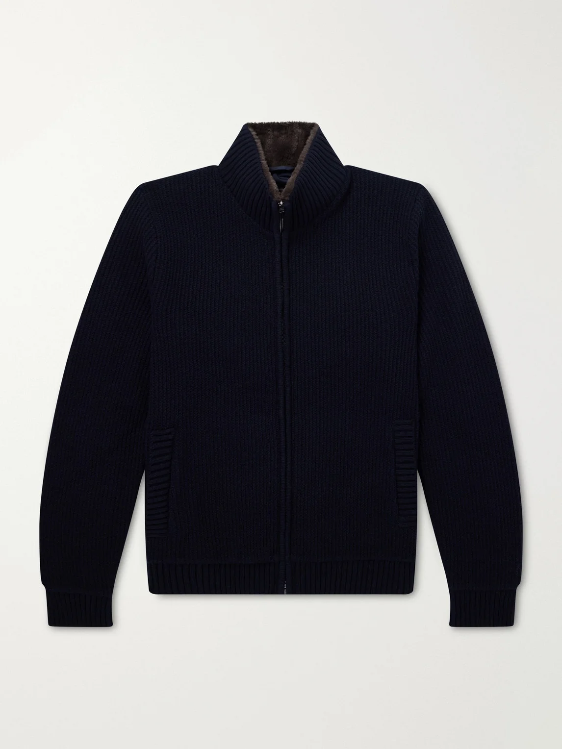 Wool Zip-Up Cardigan - 1