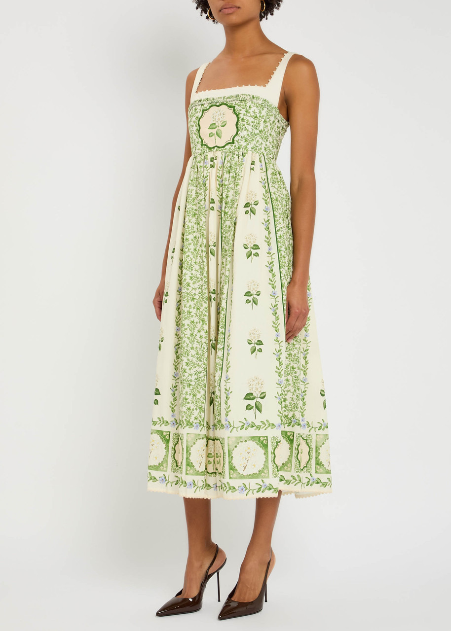 Agua BY Agua Bendita Barbara Wild Floral-print Cotton Midi Dress - 2