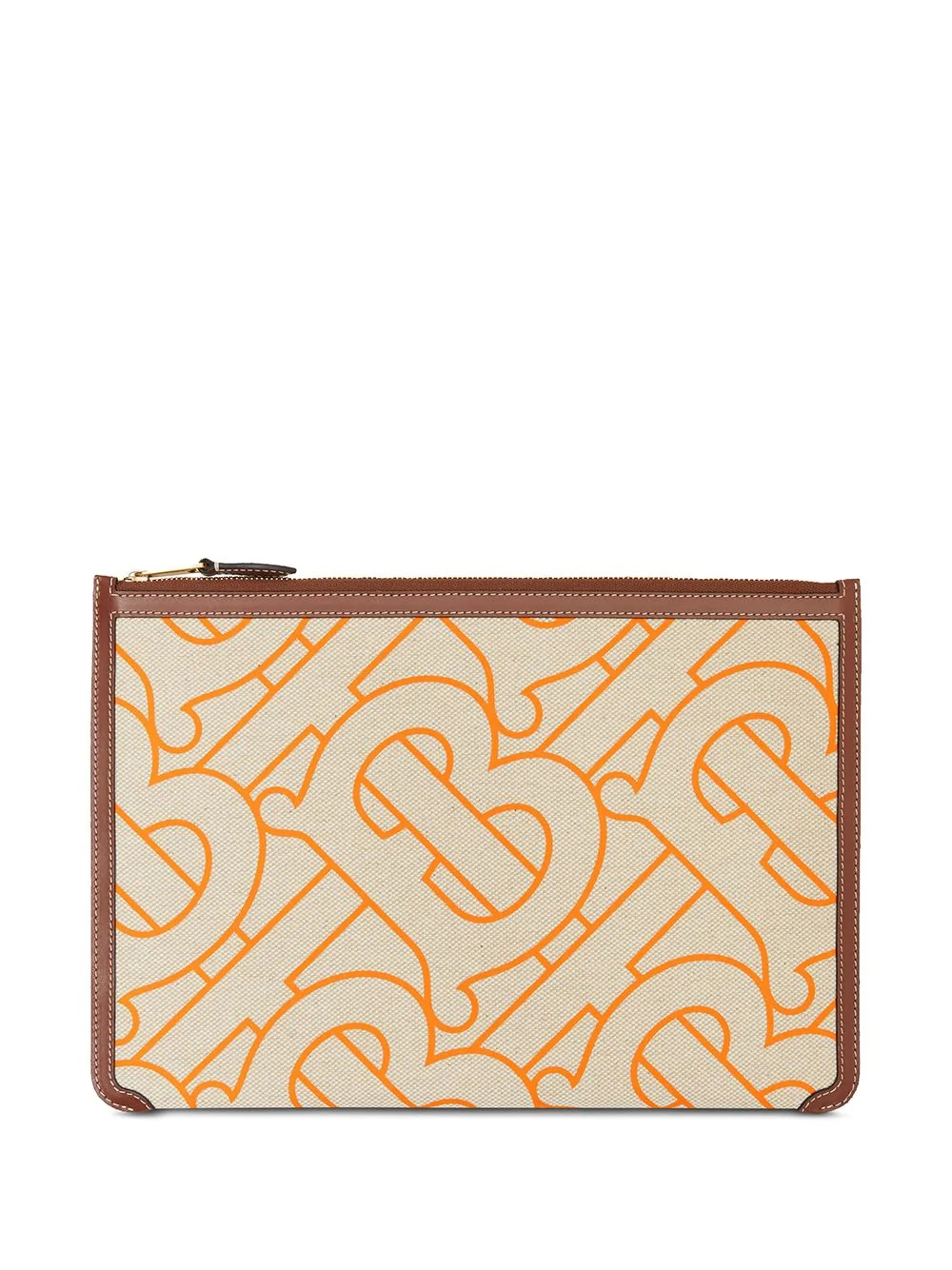 Monogram-motif zipped pouch - 1