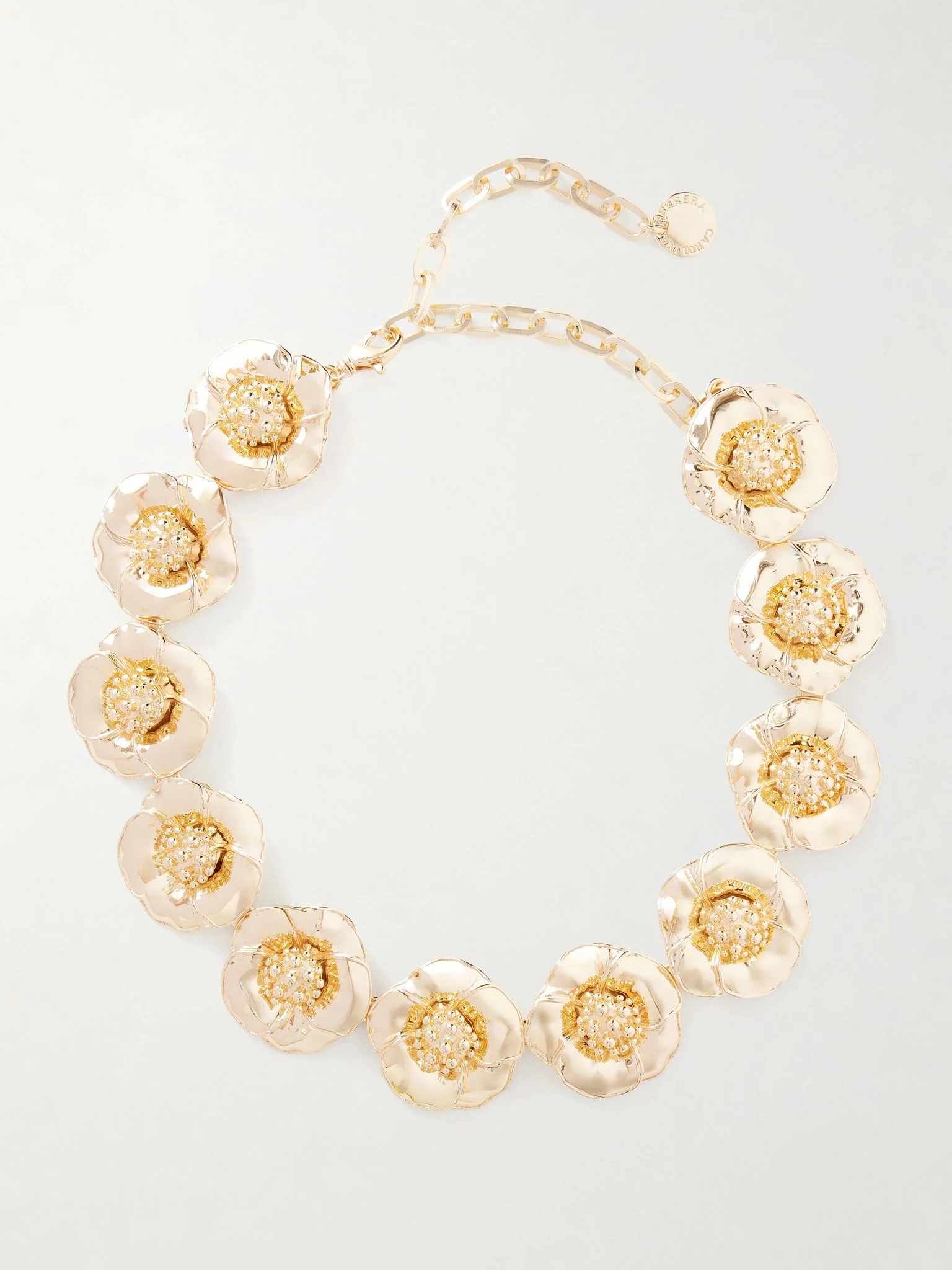 Gold-tone flower necklace Gold - 1