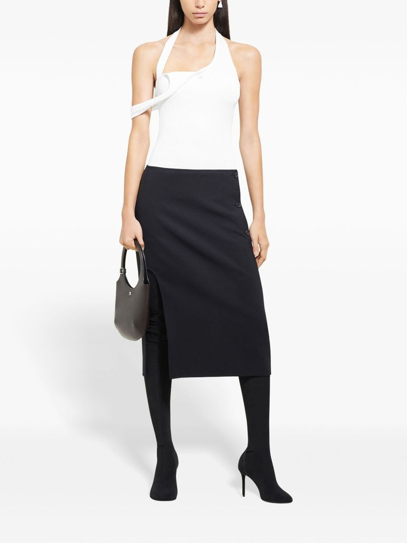 courrèges asymmetric ribbed-knit tank top outlook