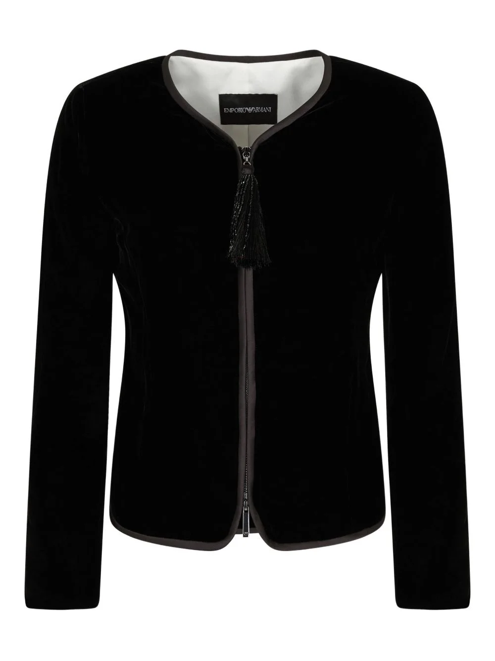 velvet tassel-embellished jacket - 1