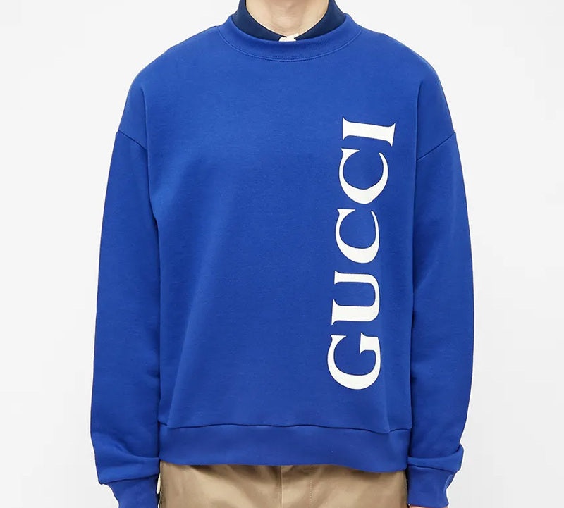 Gucci Large Logo Round Neck Sports Royal blue 599345-XJB1C-4118 - 2