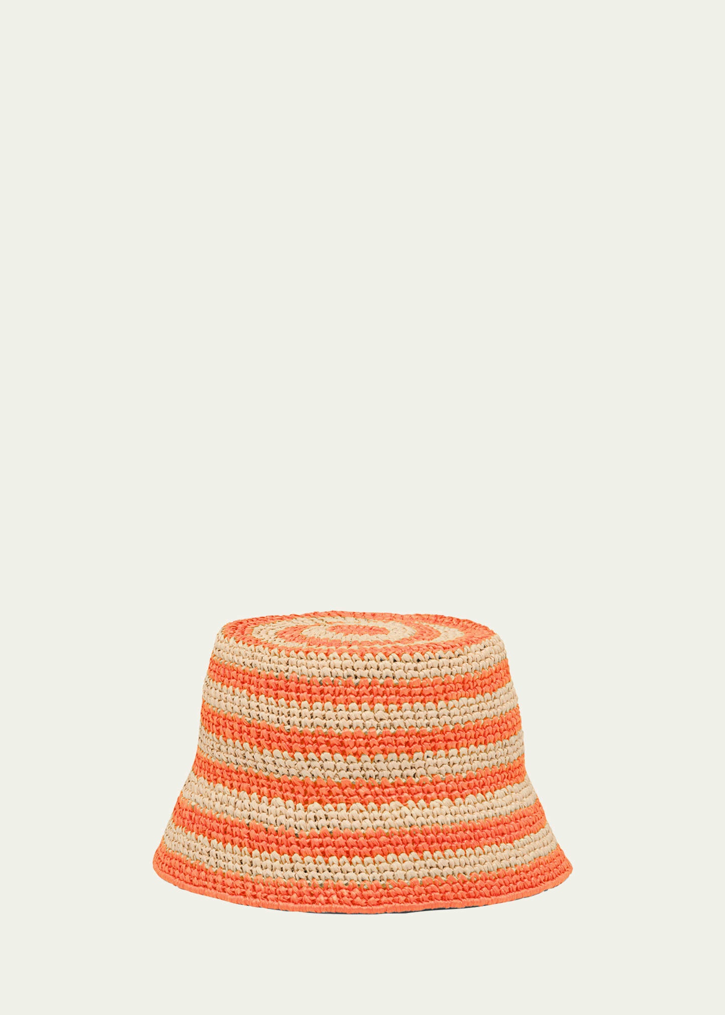 Logo Striped Raffia Bucket Hat - 2
