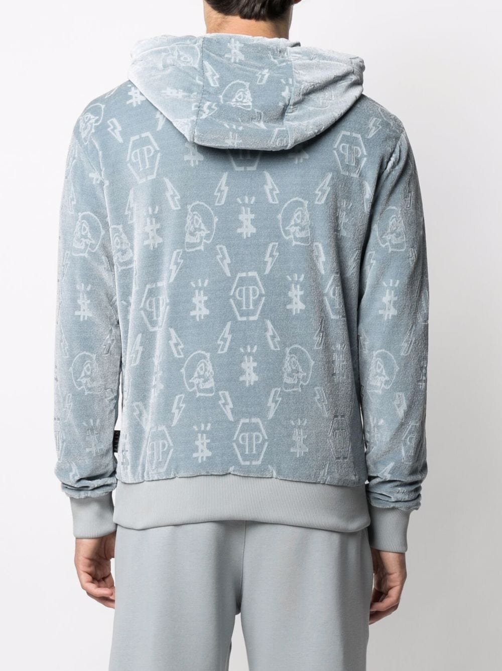 monogram-debossed hoodie - 4