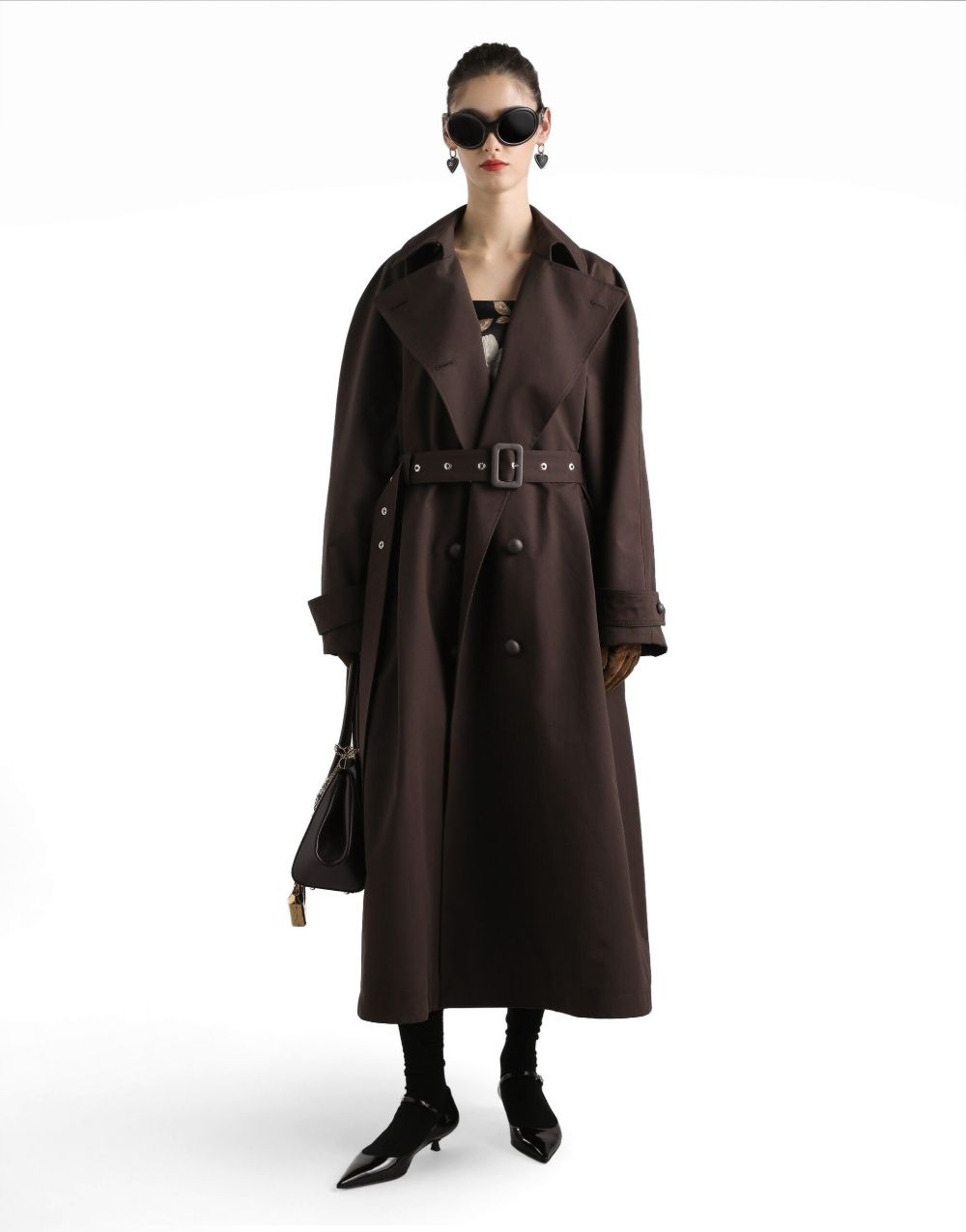 double-breasted belted coat - 2