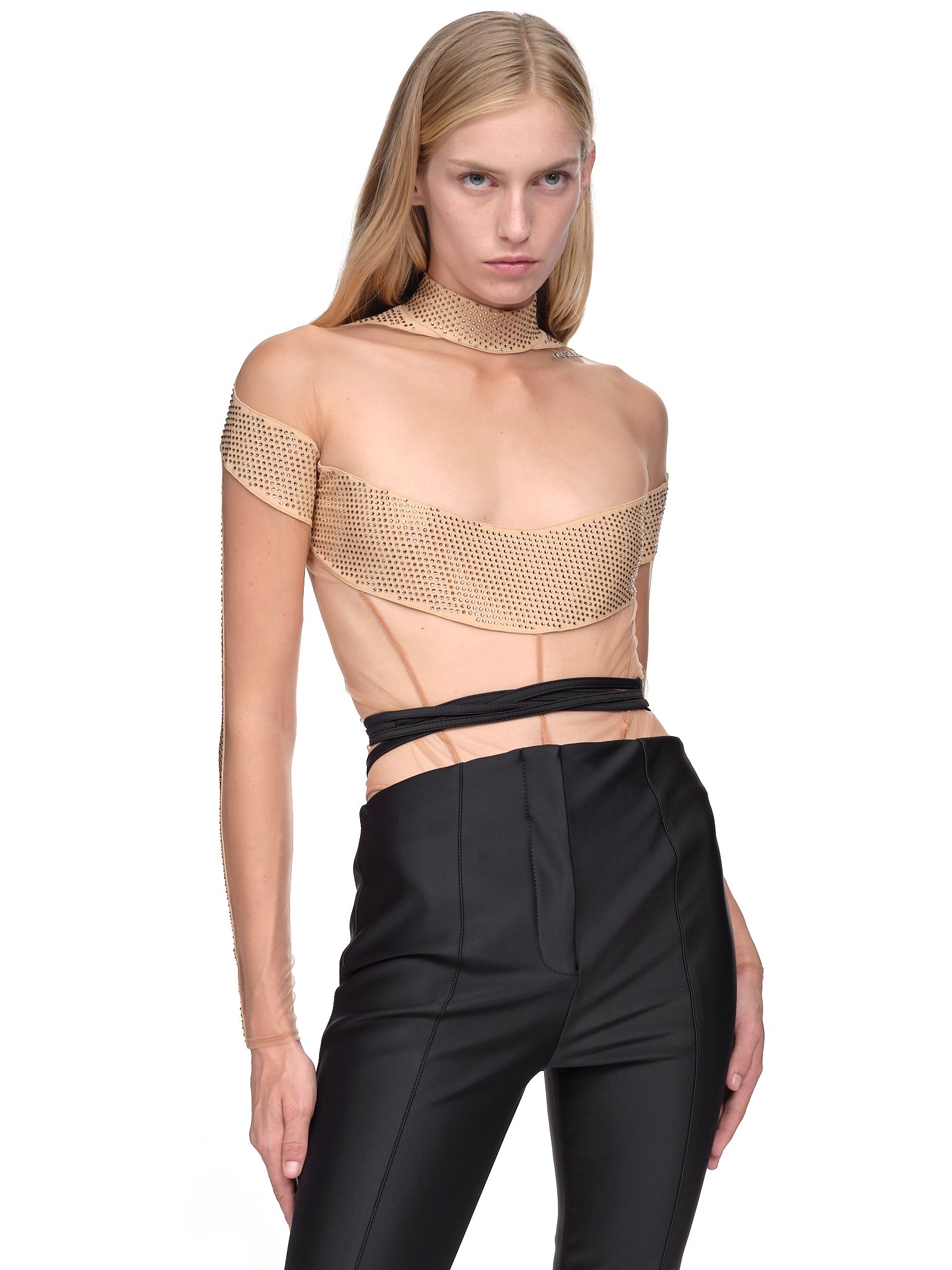 Illusion Neckline Bodysuit - 4
