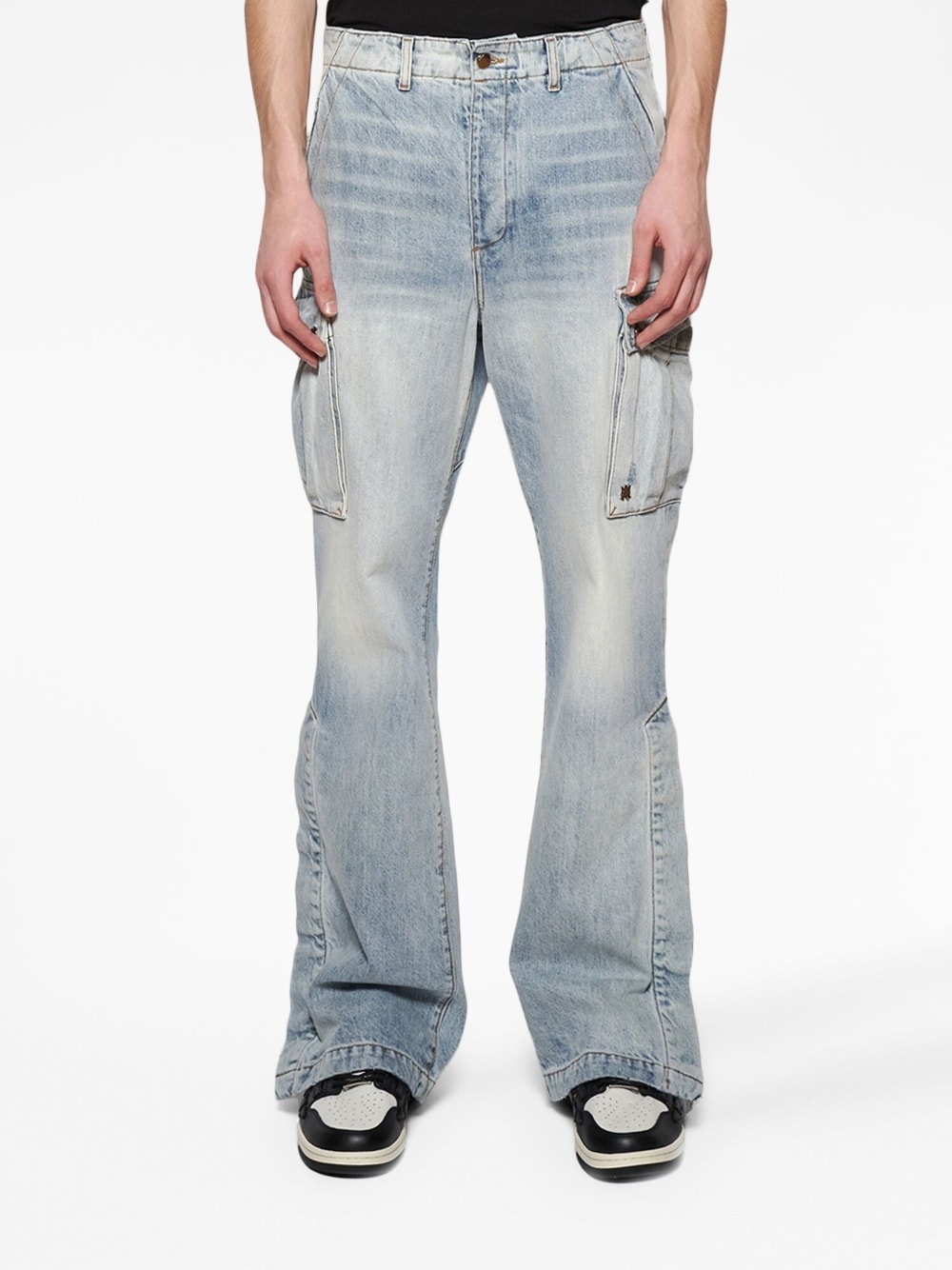 cargo flared jeans - 3
