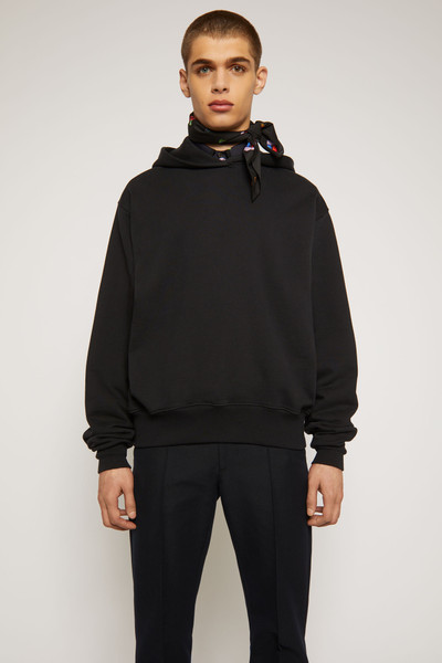 Acne Studios Logo print hooded sweatshirt black outlook