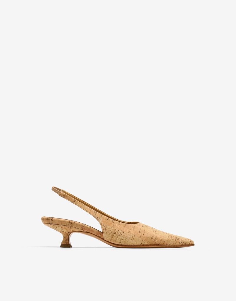 Cork slingback shoes 1