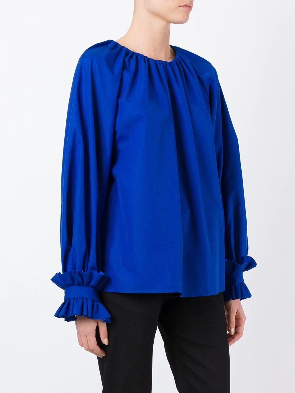 ruffled oversized blouse - 3