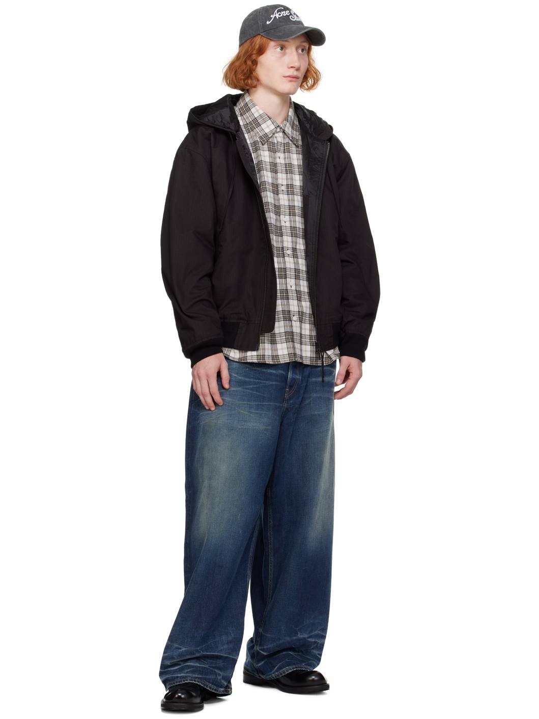 Acne Studios Black Drawstring Jacket | ssense | REVERSIBLE