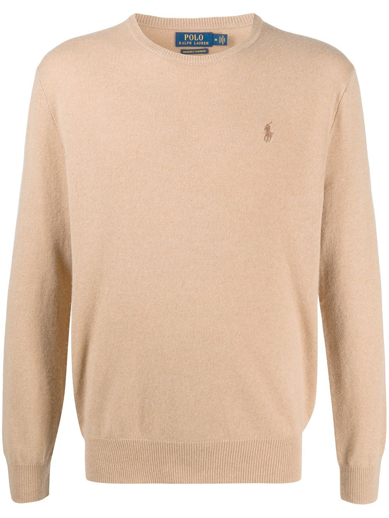 embroidered logo cashmere pullover 1