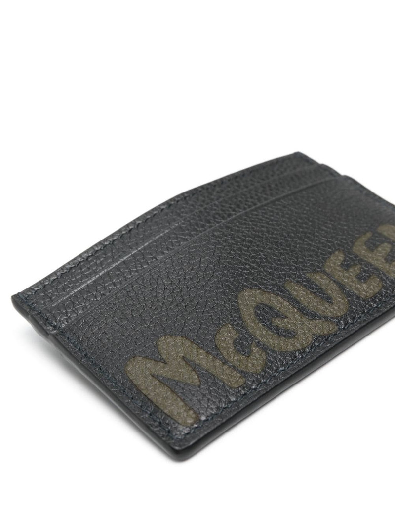 Graffiti pebbled-leather cardholder 3