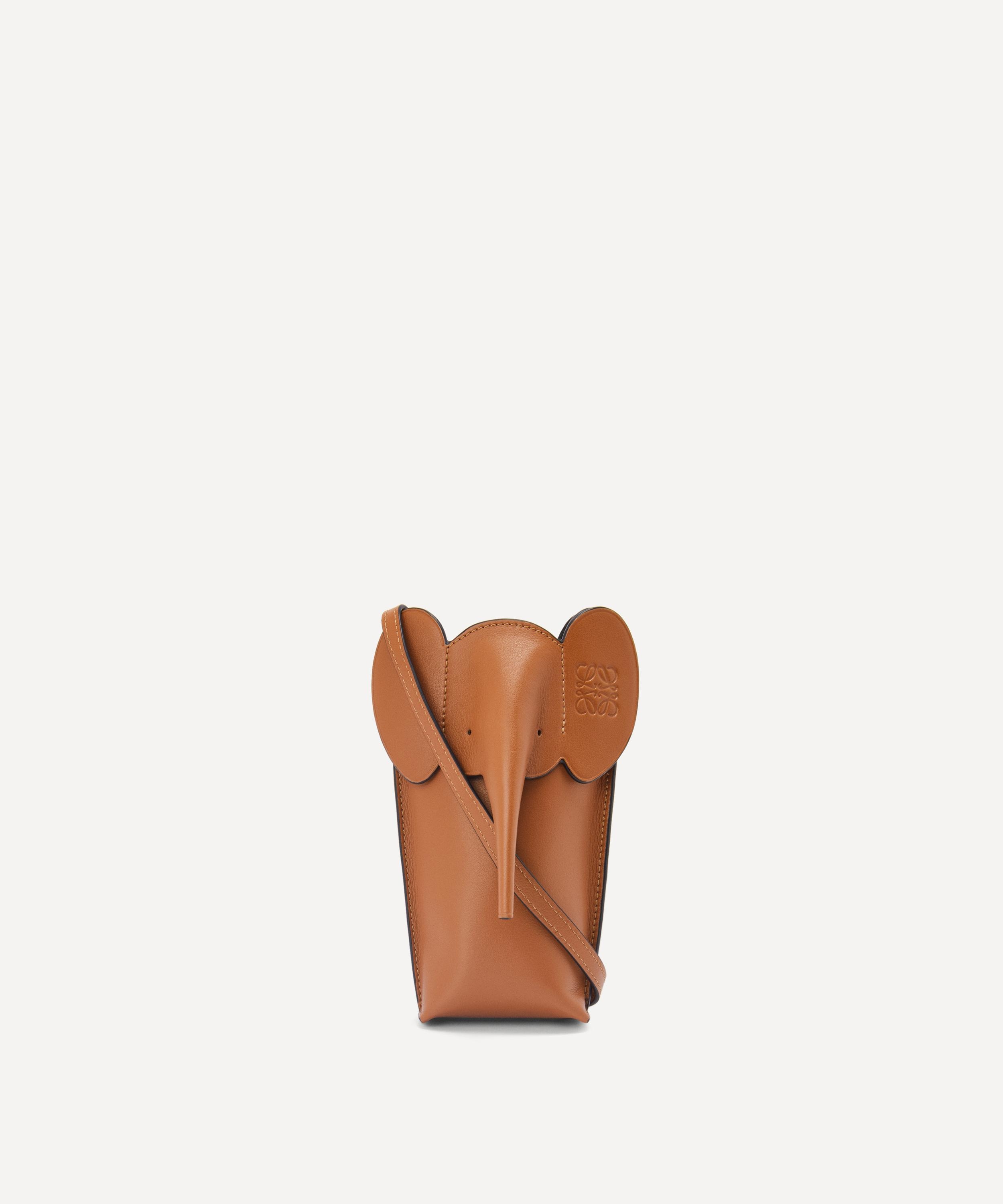 Elephant Pocket Leather Cross-Body Pouch - 1