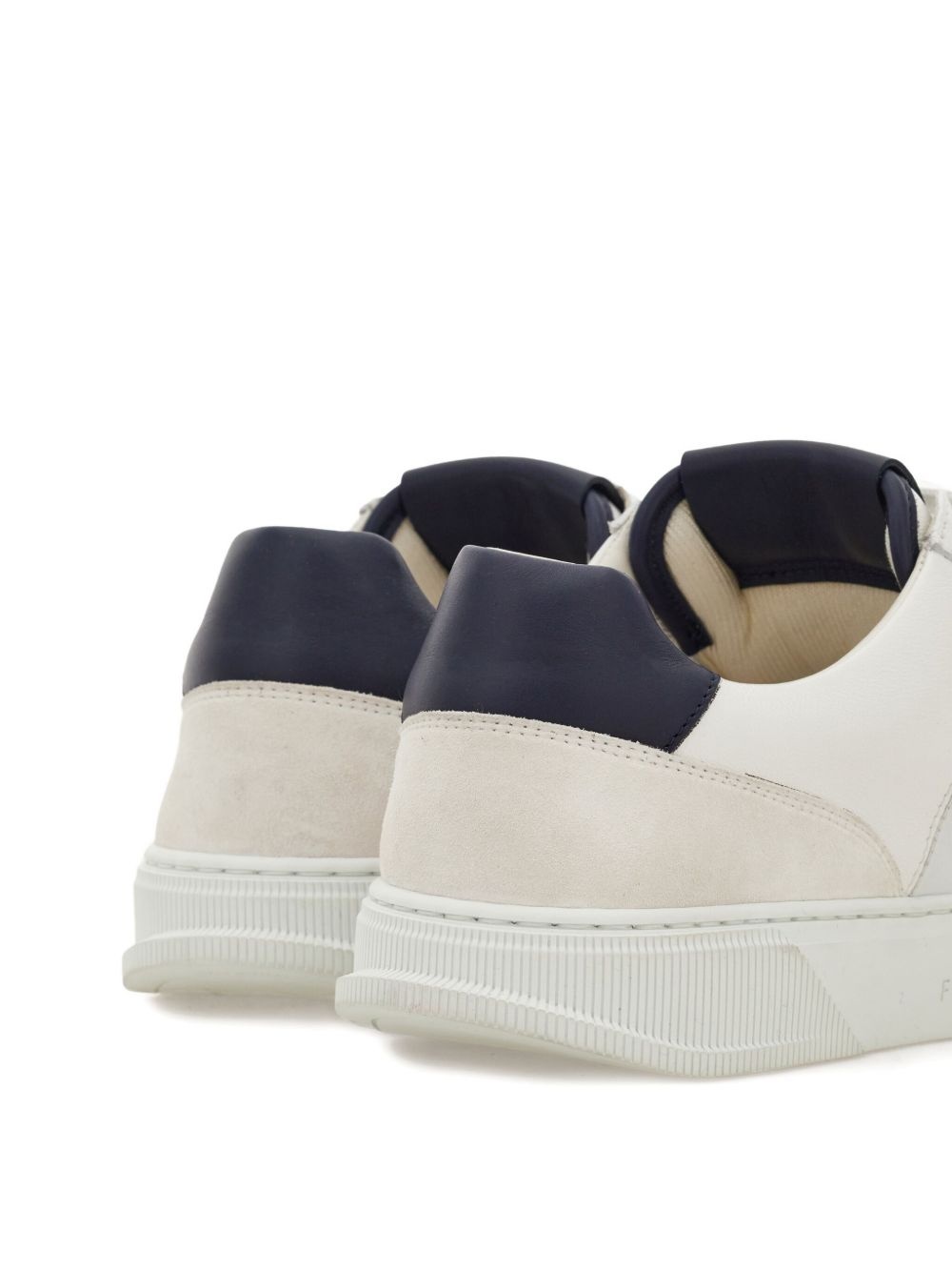 logo-embroidered leather sneakers - 5