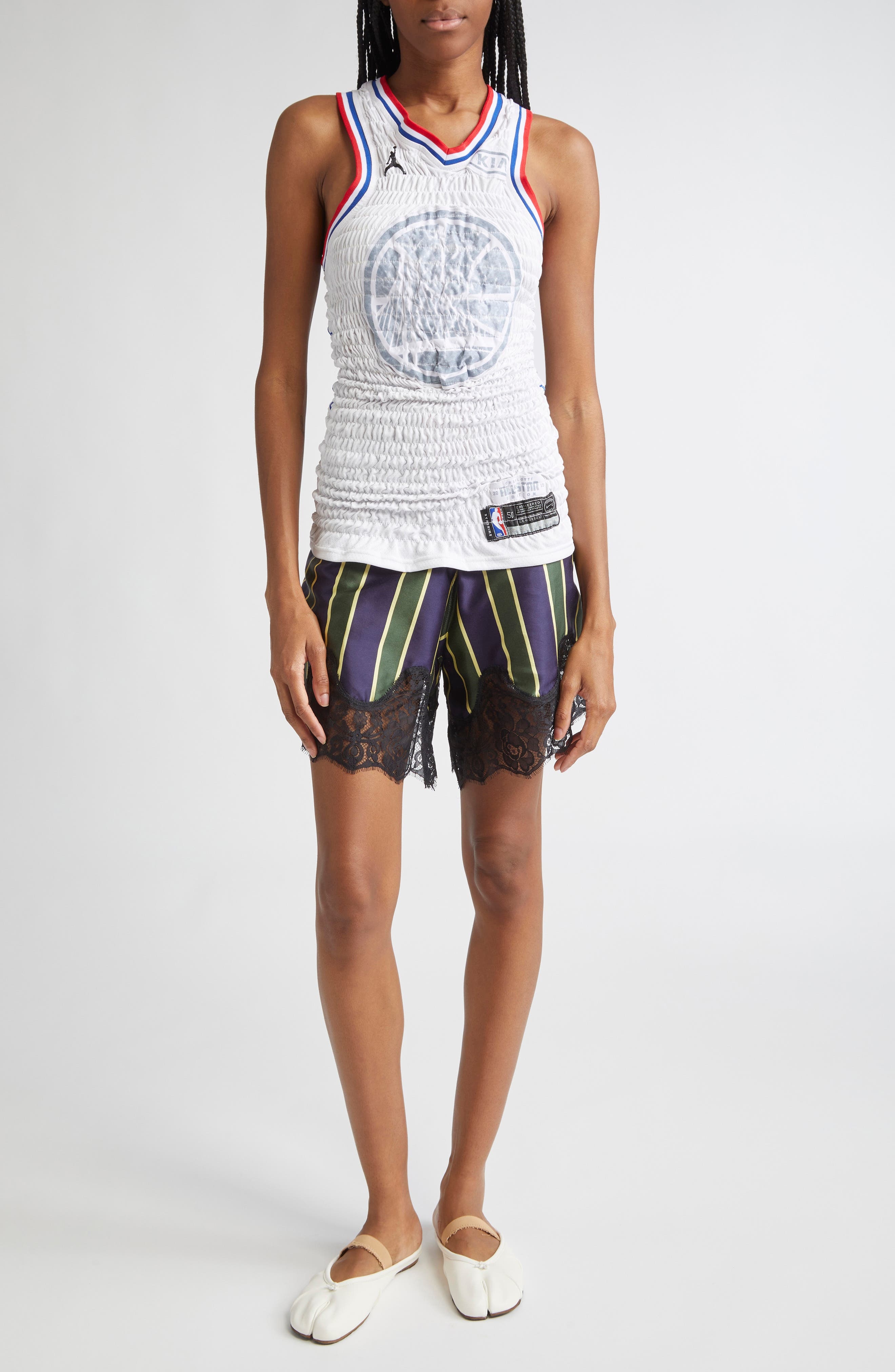 CONNER IVES The Lace Football Shorts in Blue Multicolor at Nordstrom - 2