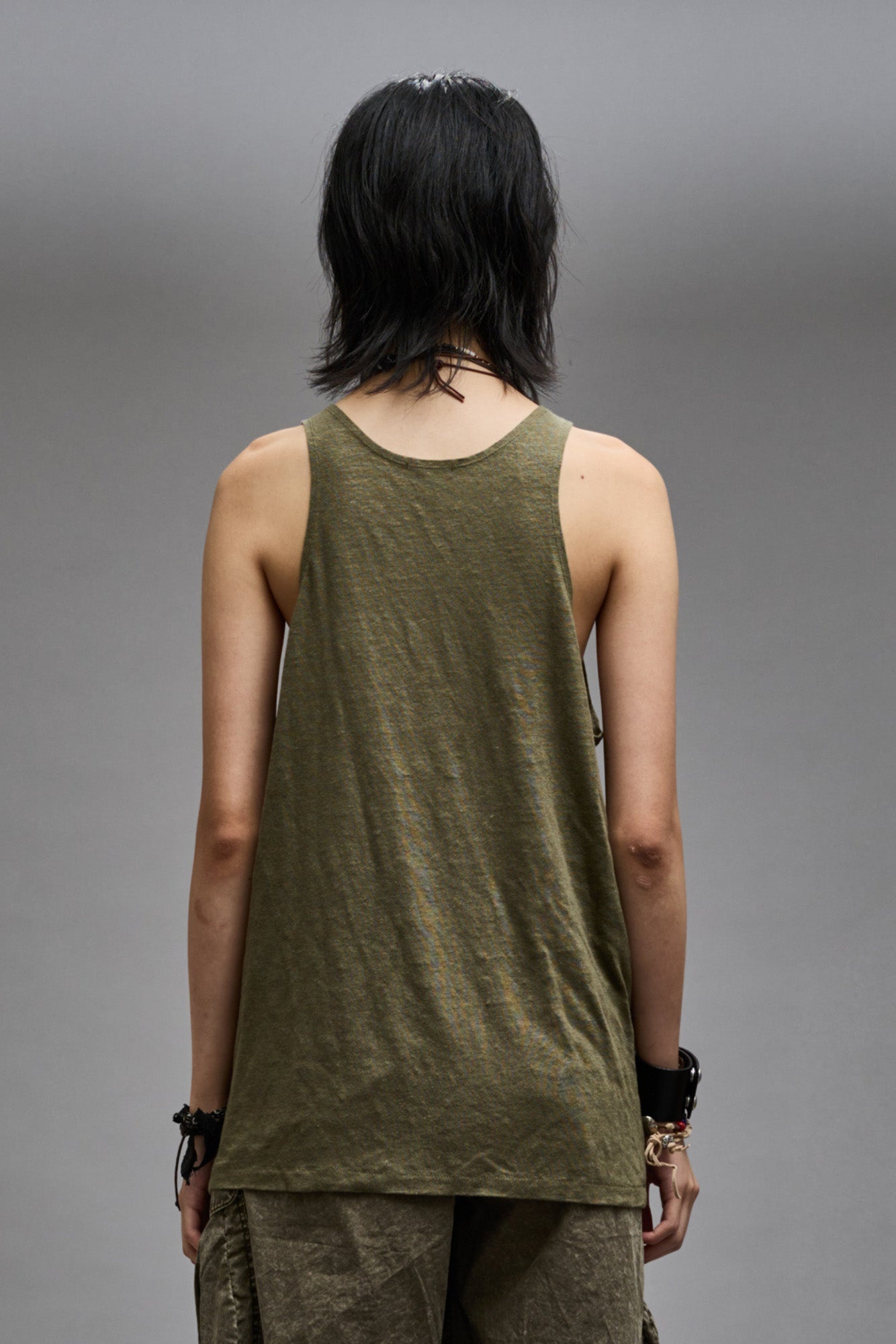 NEW YORK RELAXED TANK - OLIVE - 2