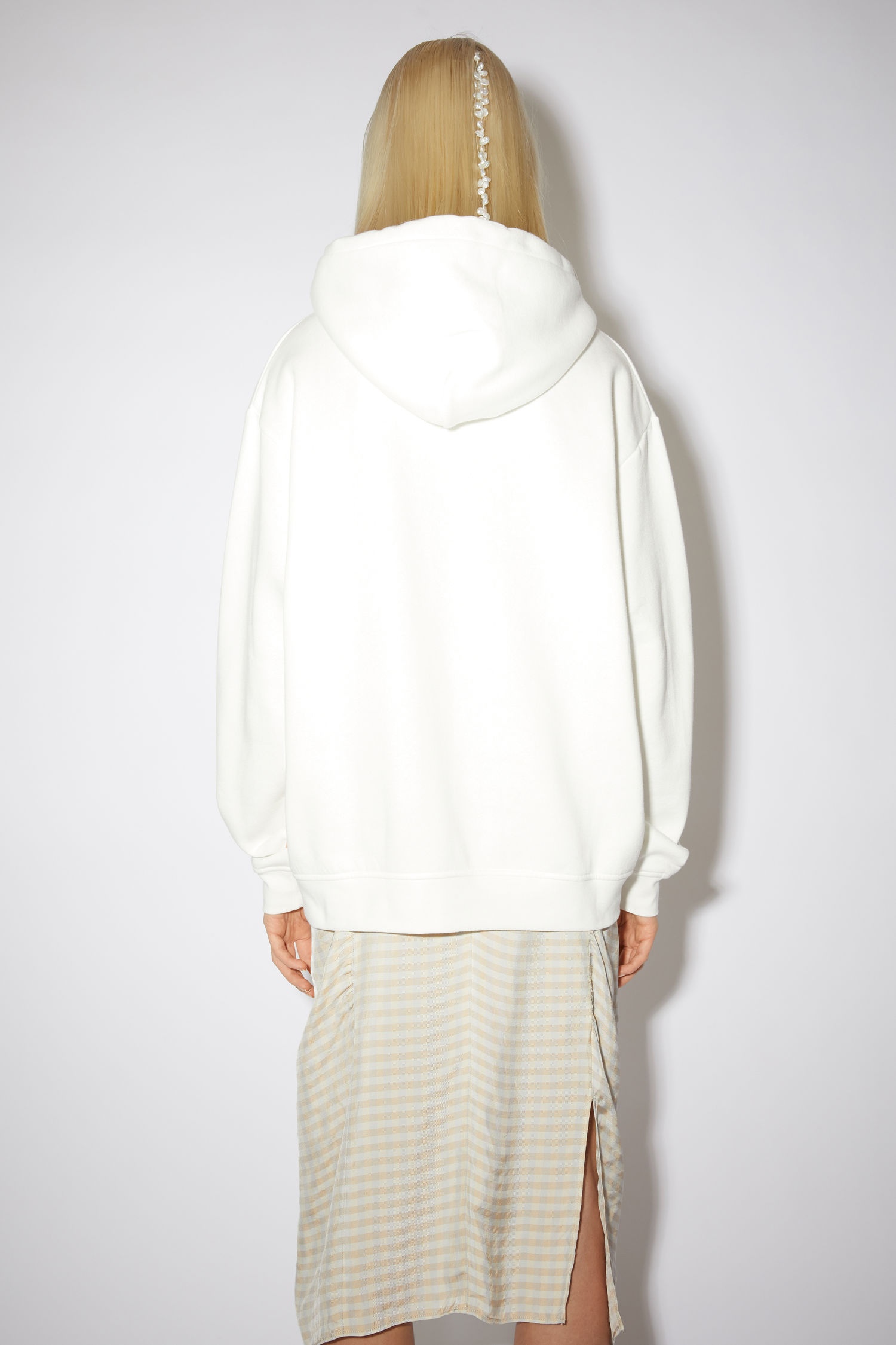 Oversized hooded sweatshirt - Optic White - 3