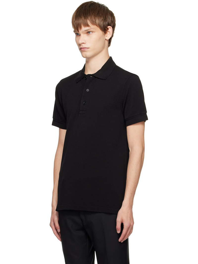 TOM FORD Black Piquet Polo outlook