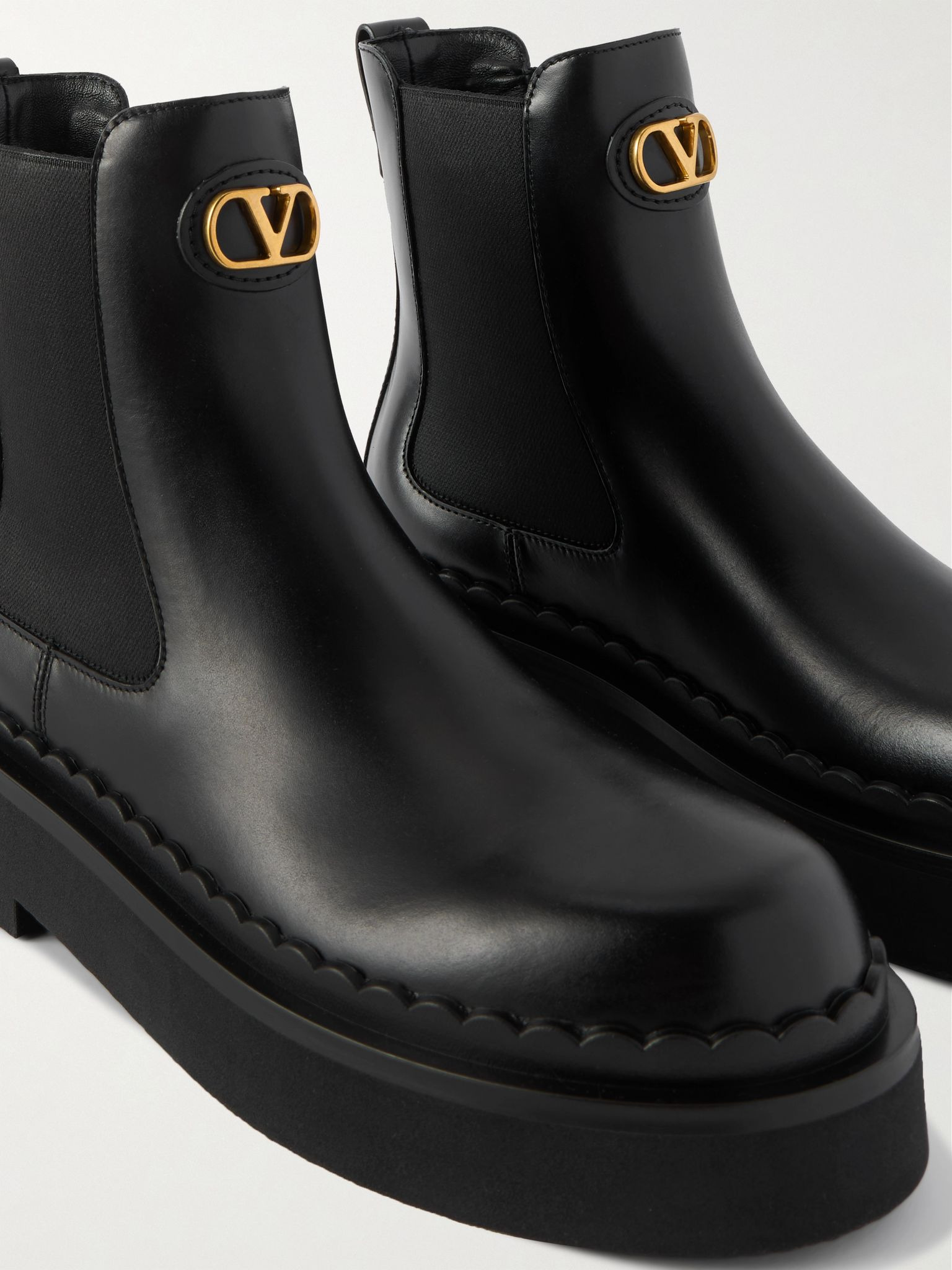 Beatle VLogo leather ankle boots Black - 4