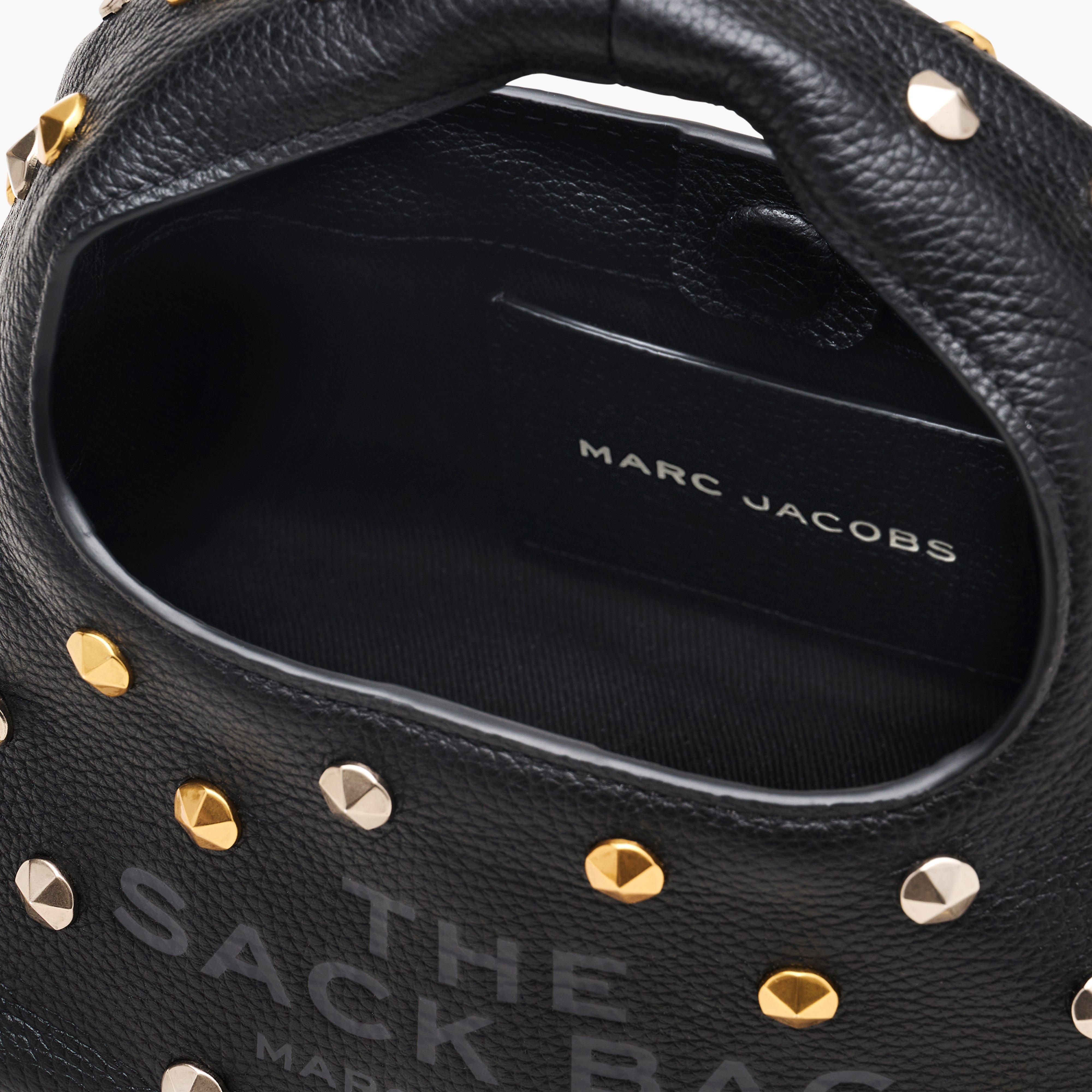 THE GLAM STUDS LEATHER MINI SACK BAG - 5