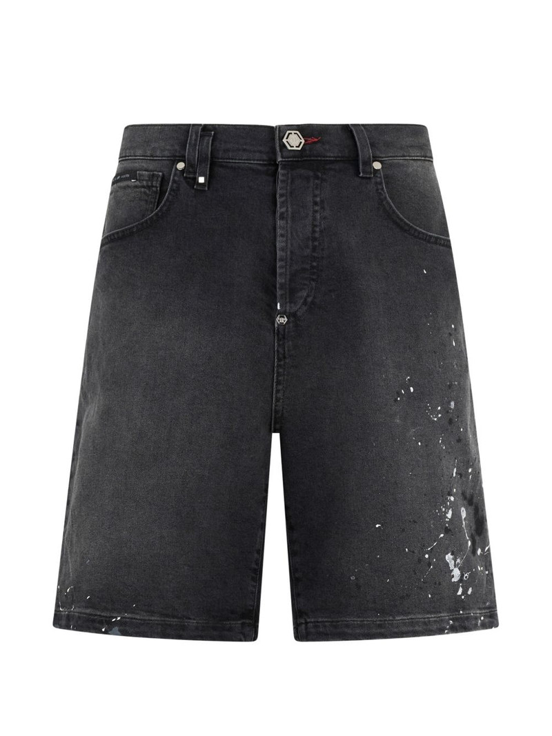 paint denim shorts 1