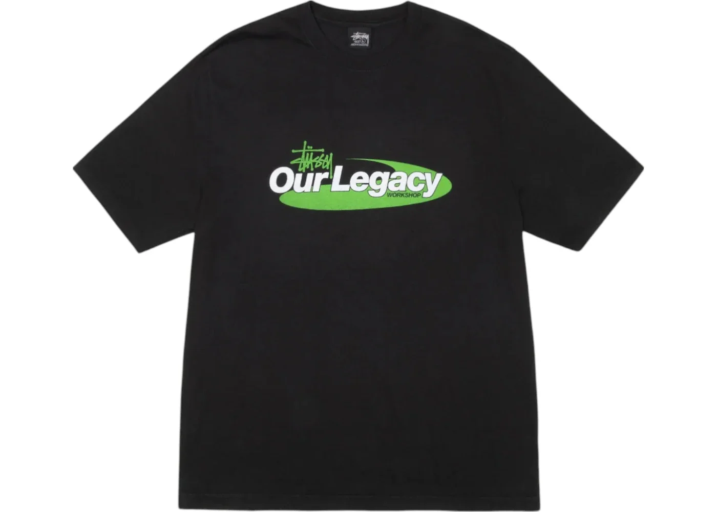 Stussy x Our Legacy Work Shop Swirl Pigment Dyed Tee Black - 1