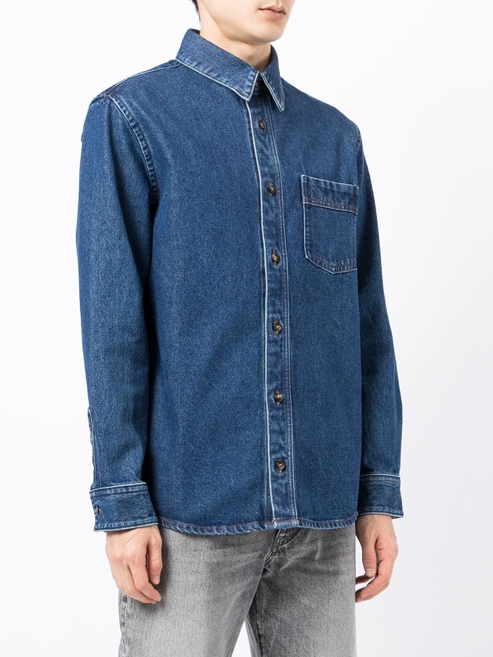 long-sleeve denim shirt - 3