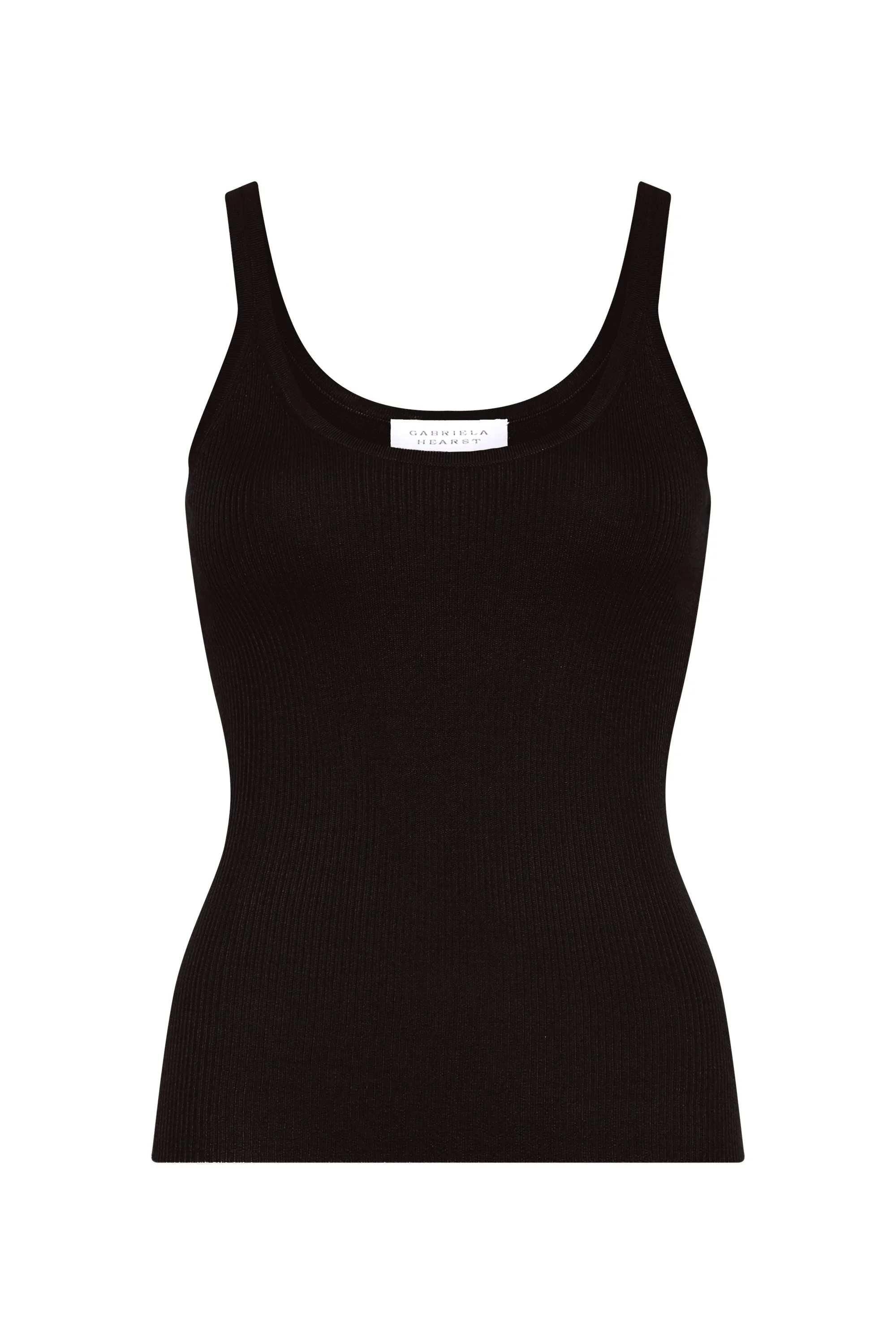 Cinxia Knit Tank Top in Black Cashmere Silk - 1