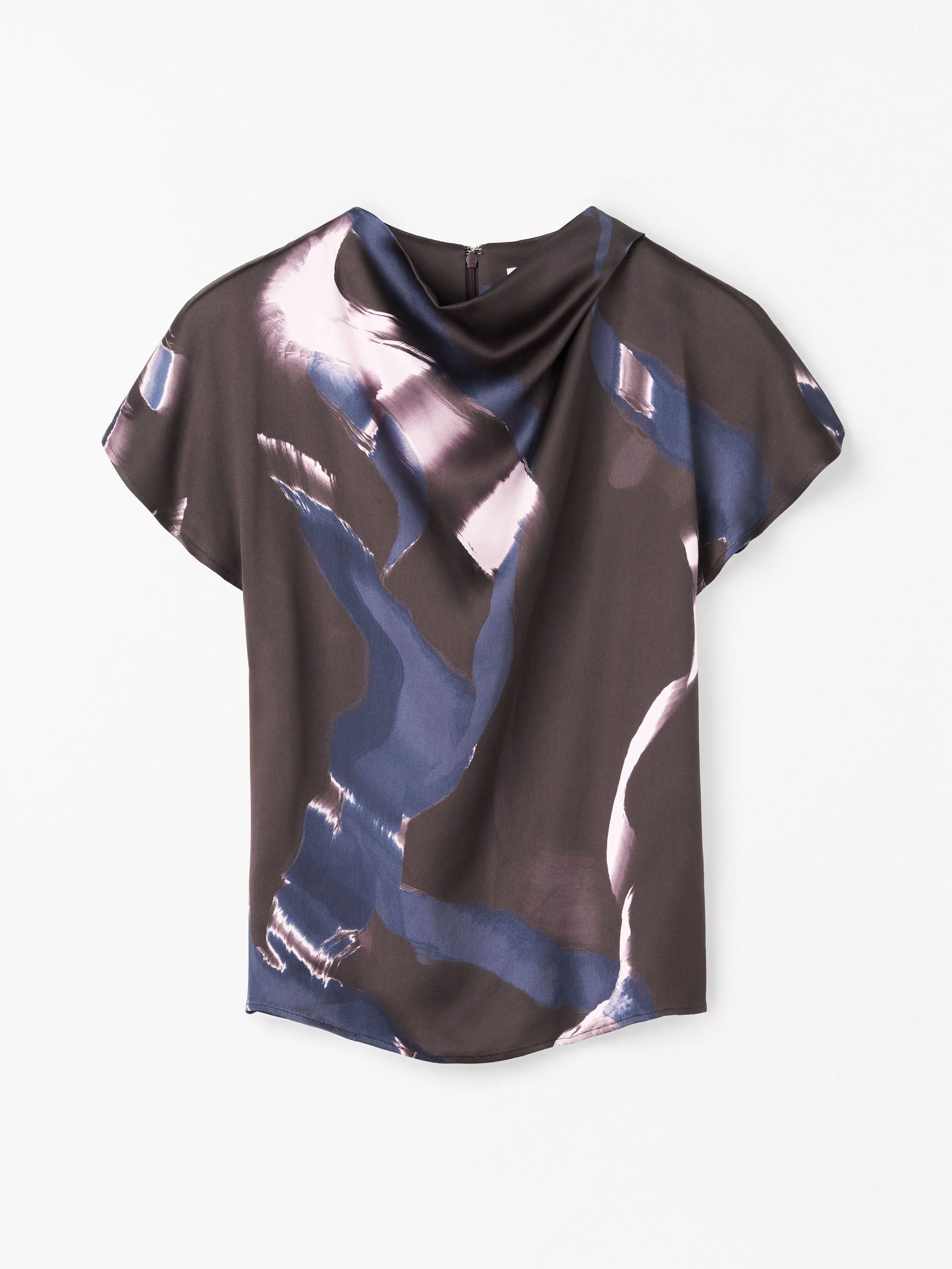 Lei Printed Satin Blouse - 1