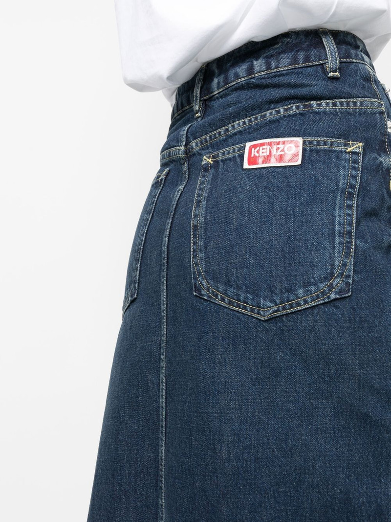 knee-length denim skirt 5