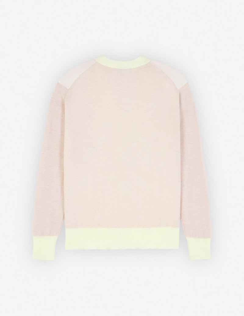 Maison Kitsuné BABY FOX PATCH COLOR BLOCK CARDIGAN outlook