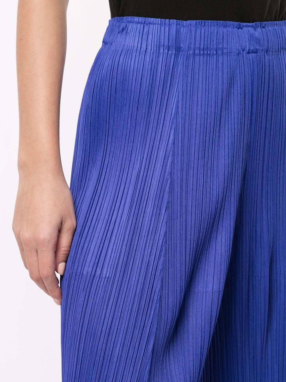 wide leg pleat detail trousers - 5