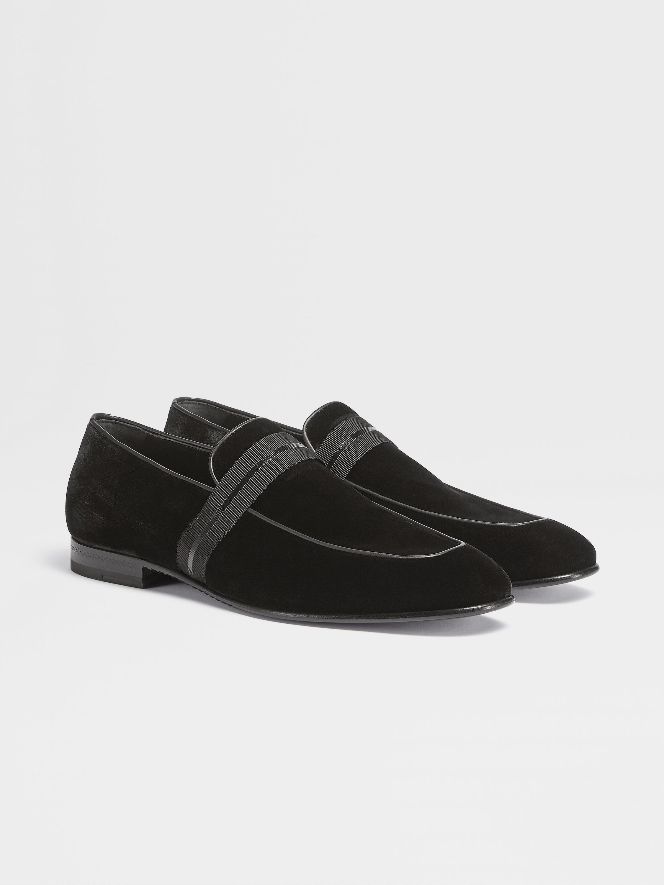 BLACK VELVET LIDO SLIP ON LOAFERS - 3