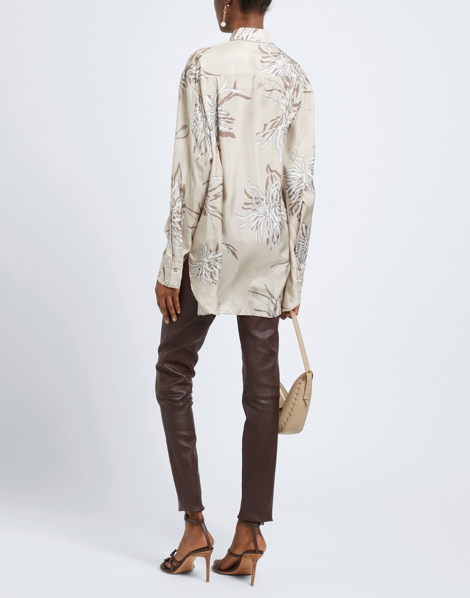 Beige Women's Patterned Shirts & Blouses - 3