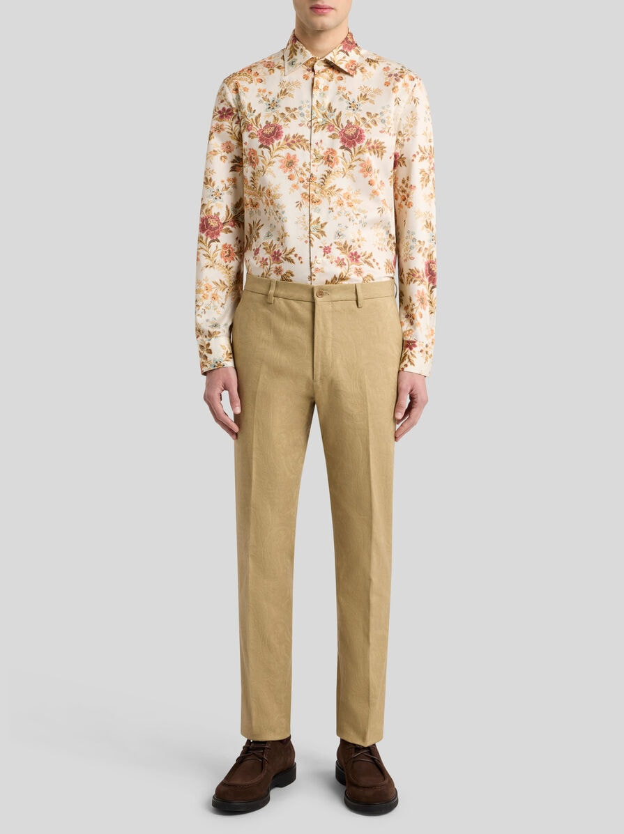 COTTON SHIRT WITH ALL-OVER FLORAL PRINT - 4