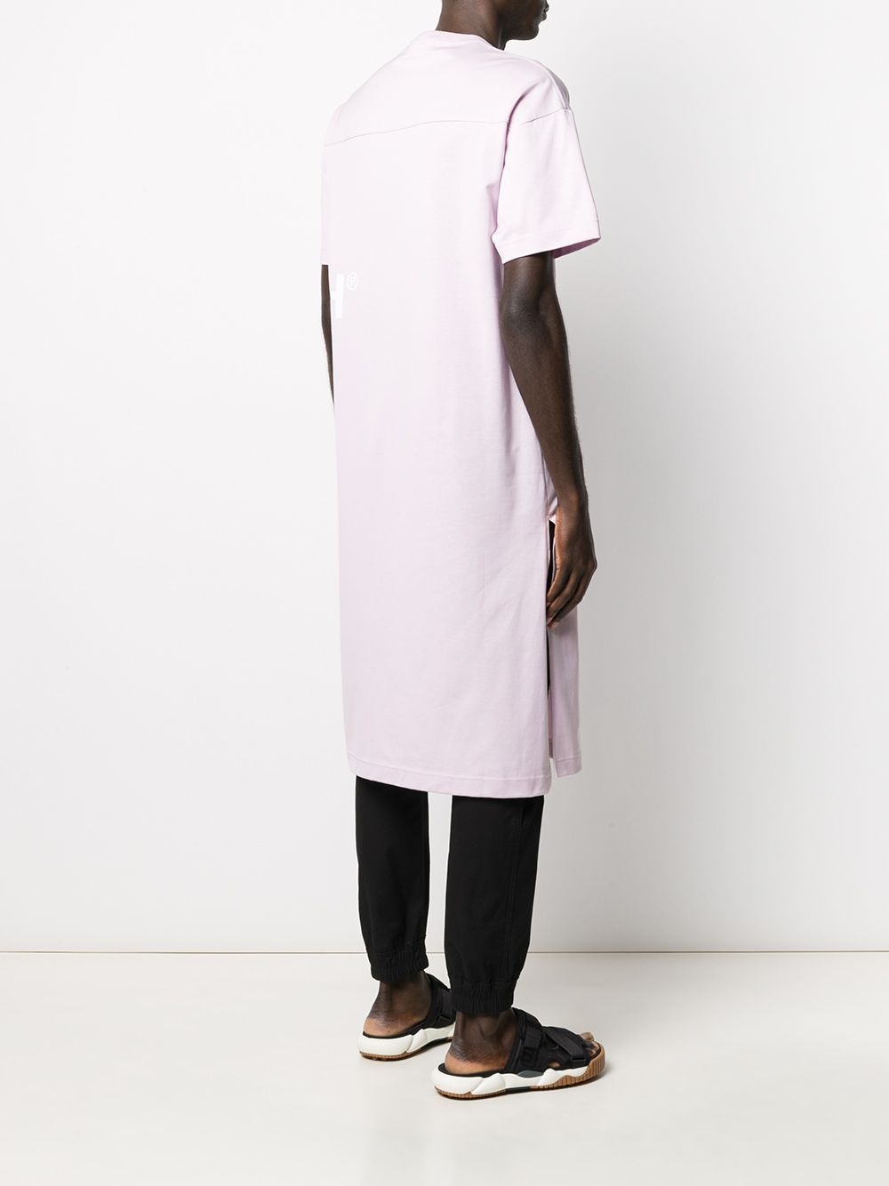 long-line logo-print T-shirt - 4