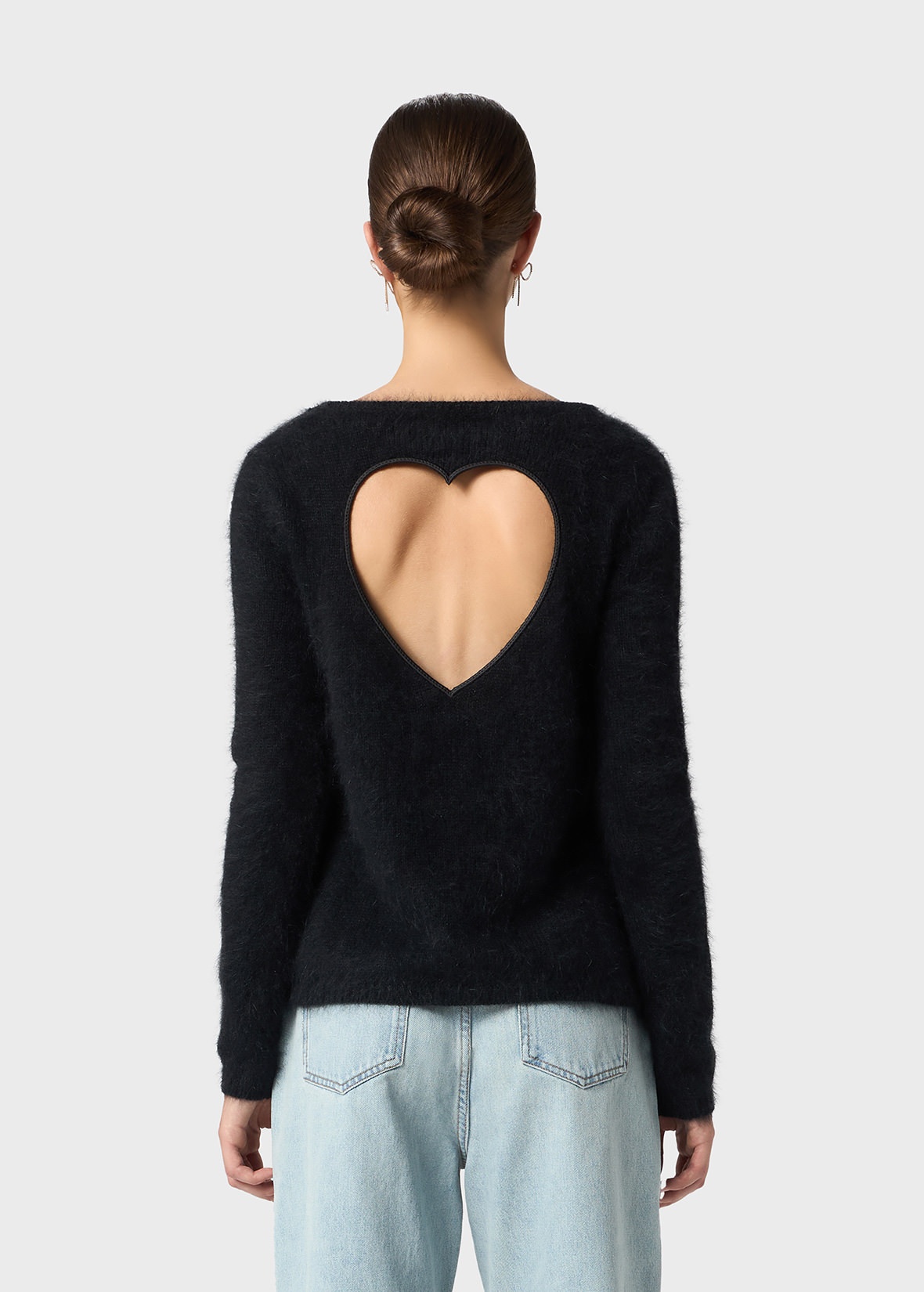 ANGORA SWEATER WITH CUT-OUT BACK DETAILING - 3