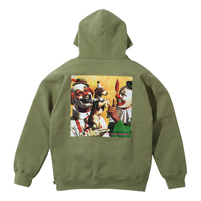 Supreme Supreme x Butthole Surfers Hooded Sweatshirt 'Olive Green Yellow' SUP-SS21-844 outlook