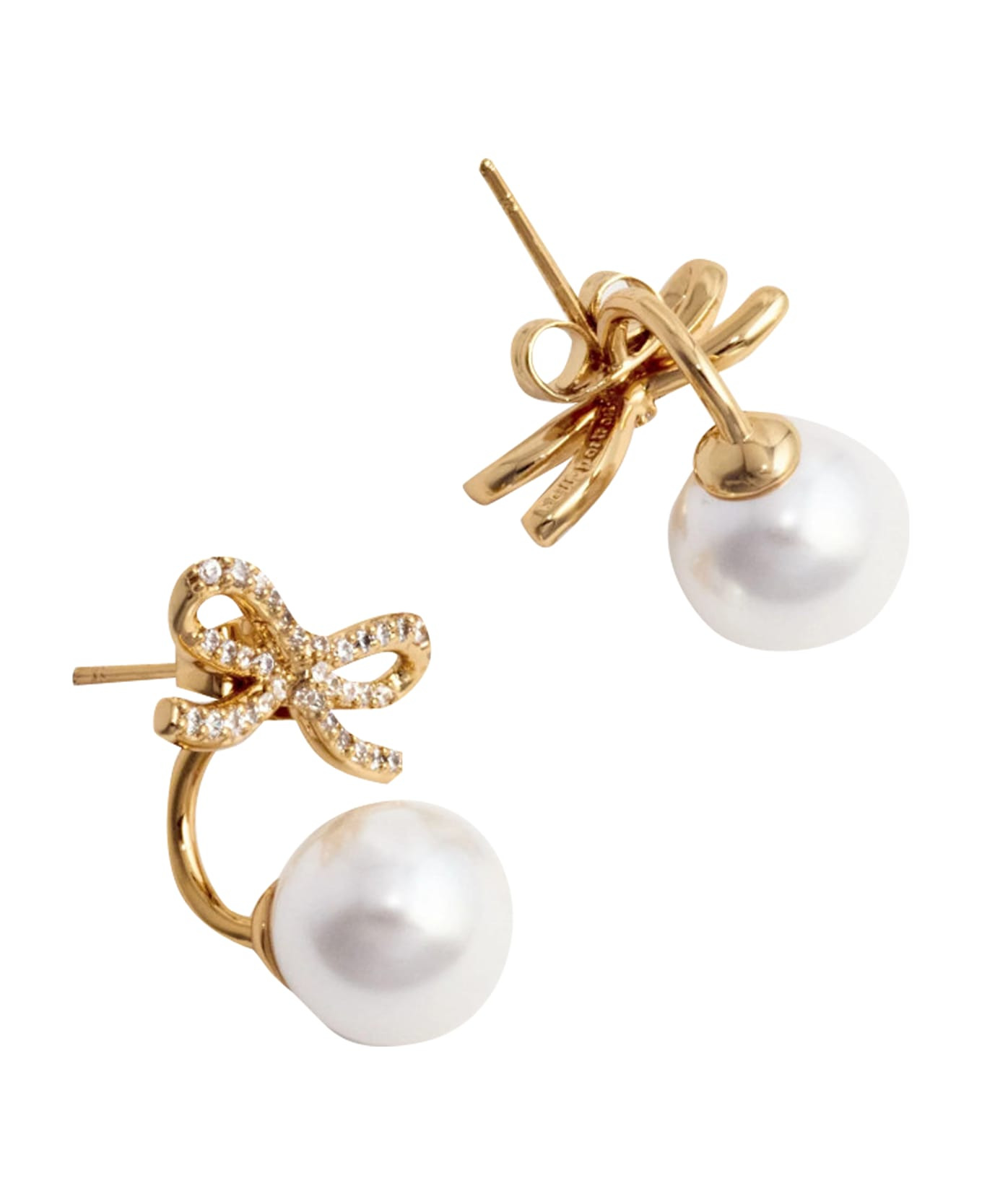 Bow Pearl Earrings - 2