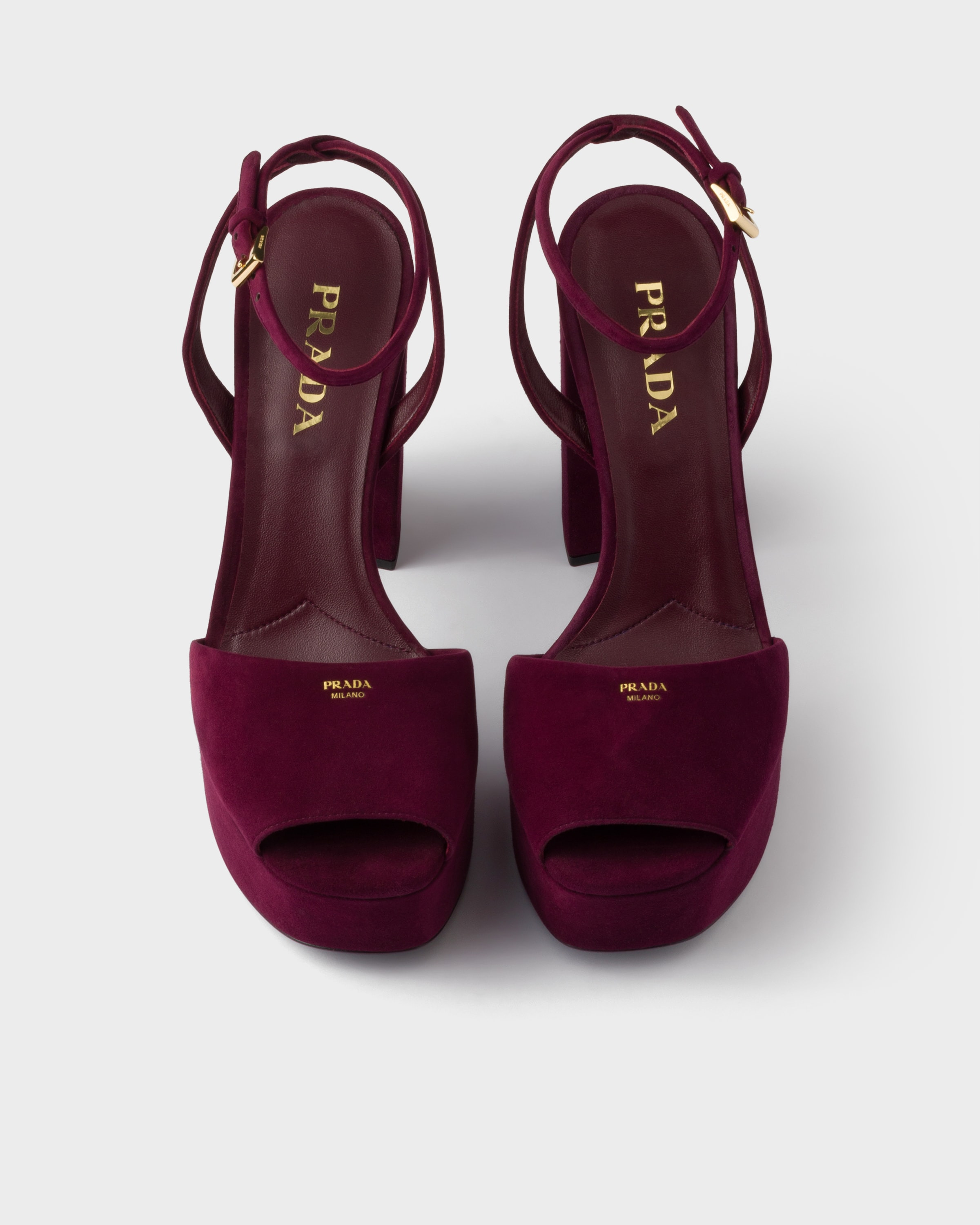 Suede platform sandals - 4