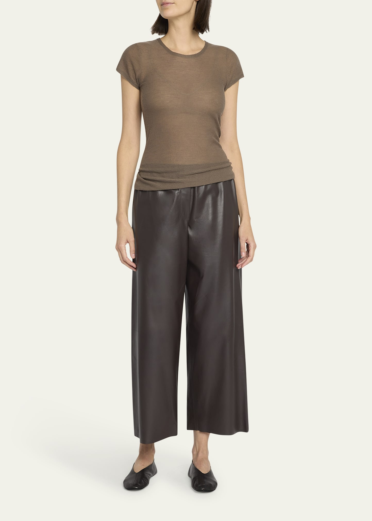Yani Wide-Leg Leather Pants - 2