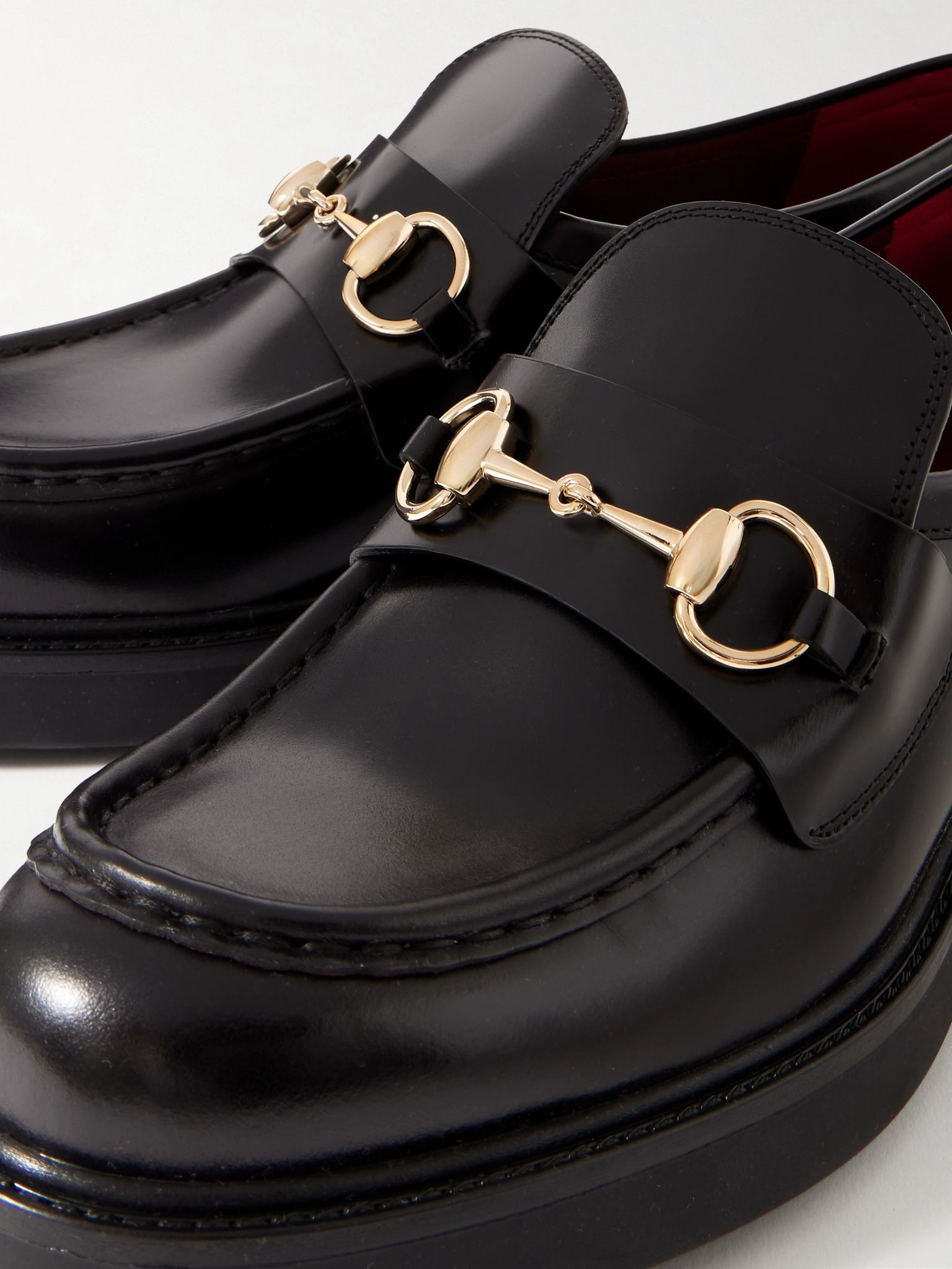 Horsebit-embellished leather loafers Black - 4
