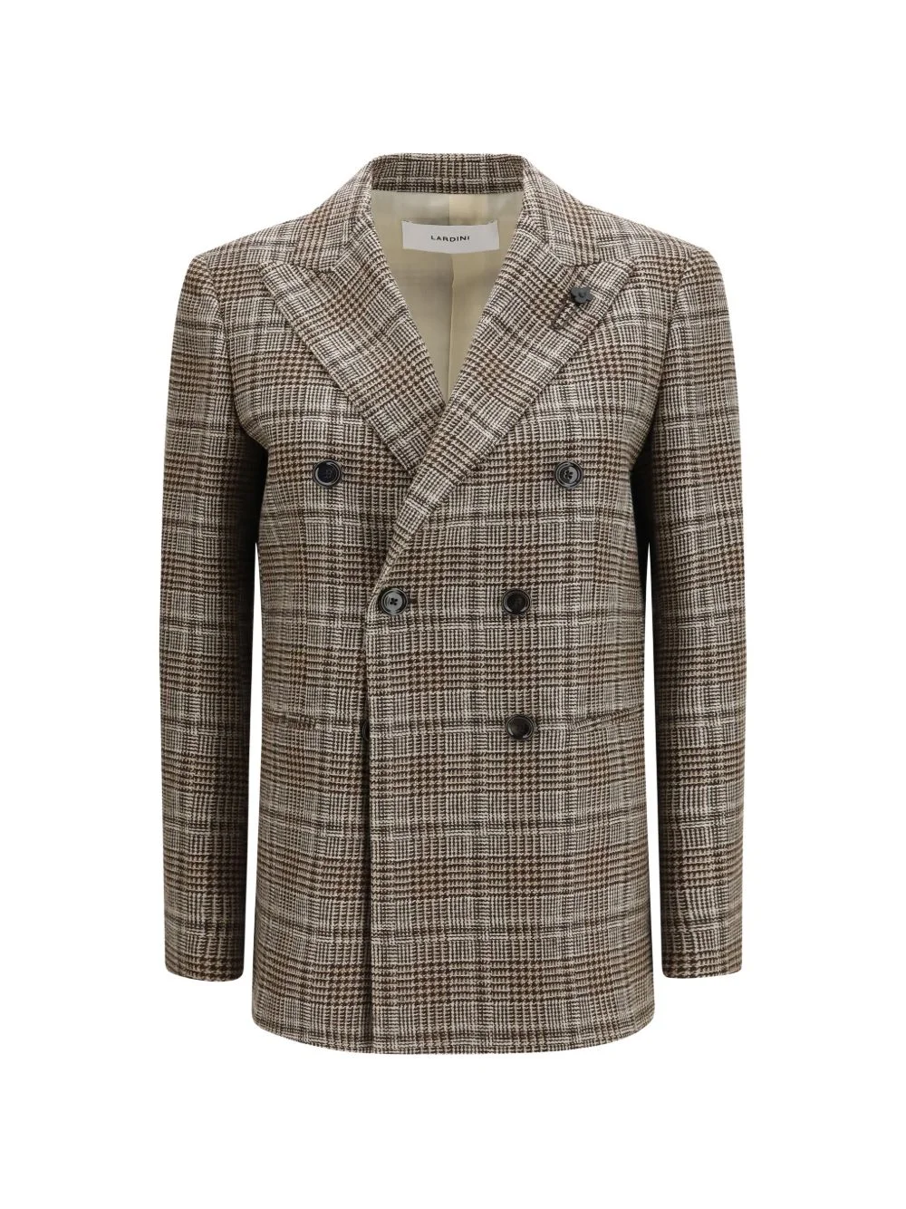 Prince of Wales-pattern double-breasted blazer - 1